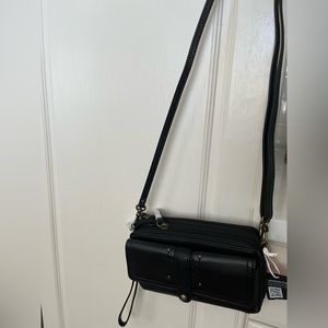 The Sak   Black leather crossbody bag NWT
